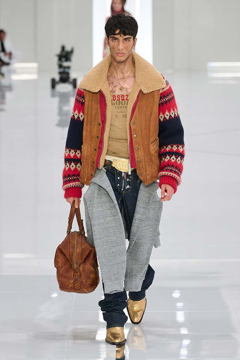 Haartrends heren winter 2024 2025. Dit zijn de hotste herenkapsels. Photo courtesy of Dsquared2